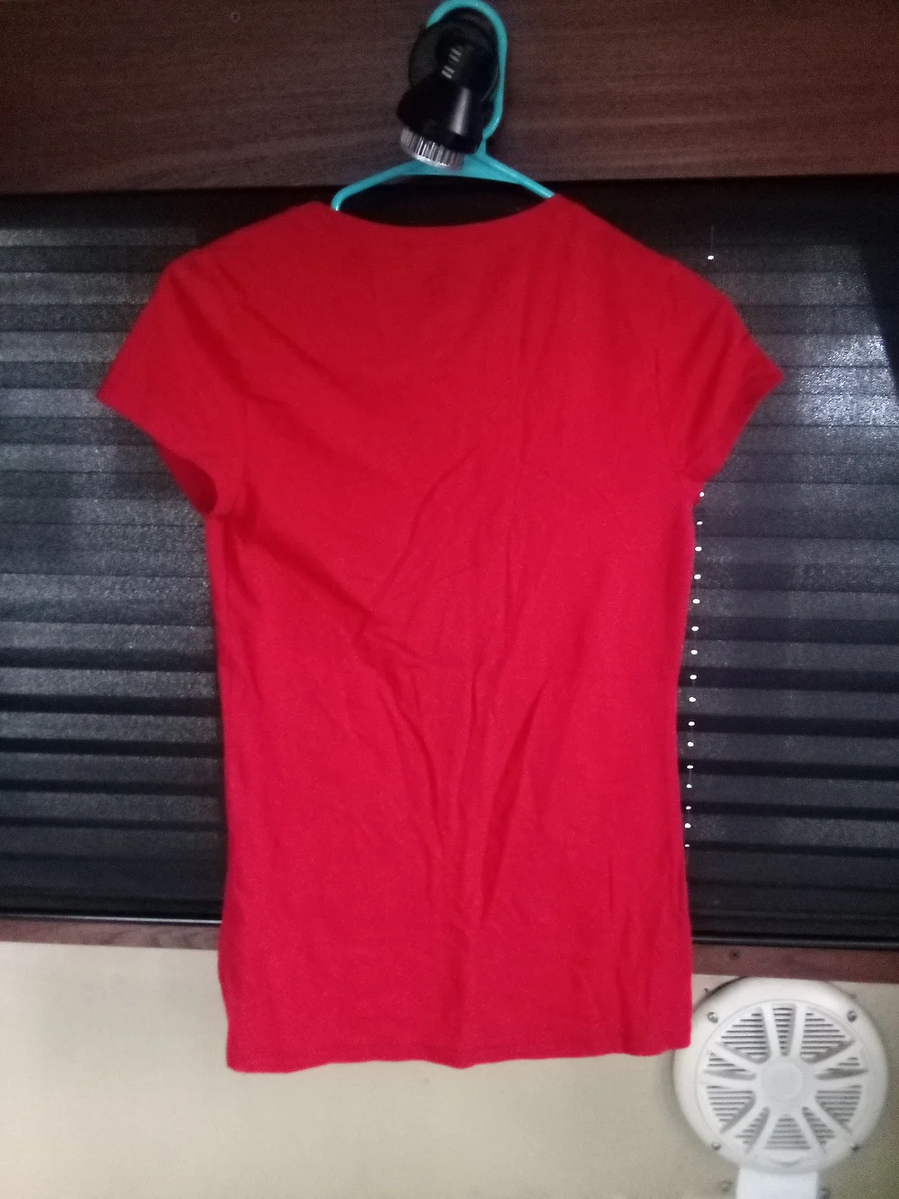Red Women's Scoop Neck Short Sleeve Top
